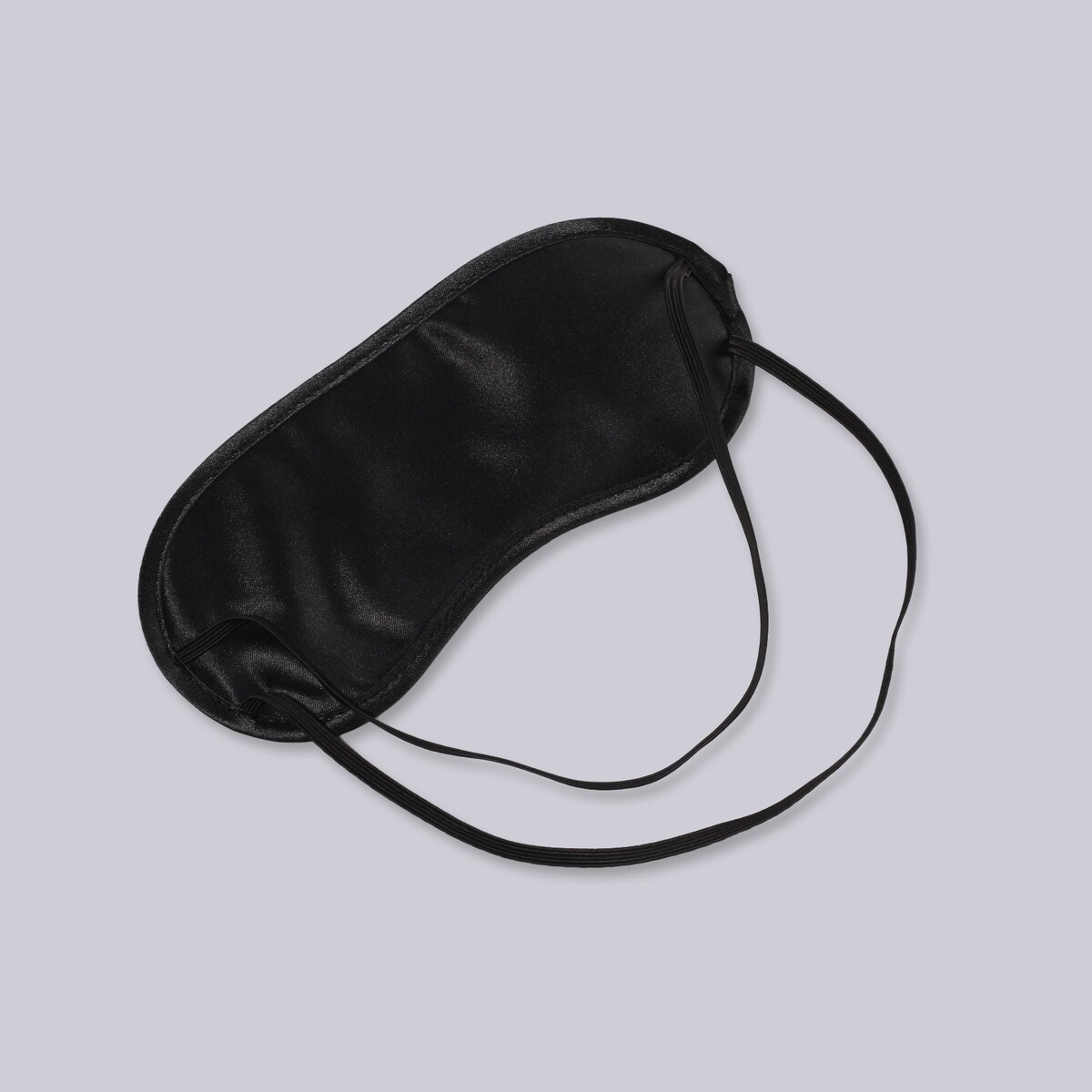 фото Маска для сна, сатиновая, двойная резинка, 19 × 8,5 см, цвет черный onlitop