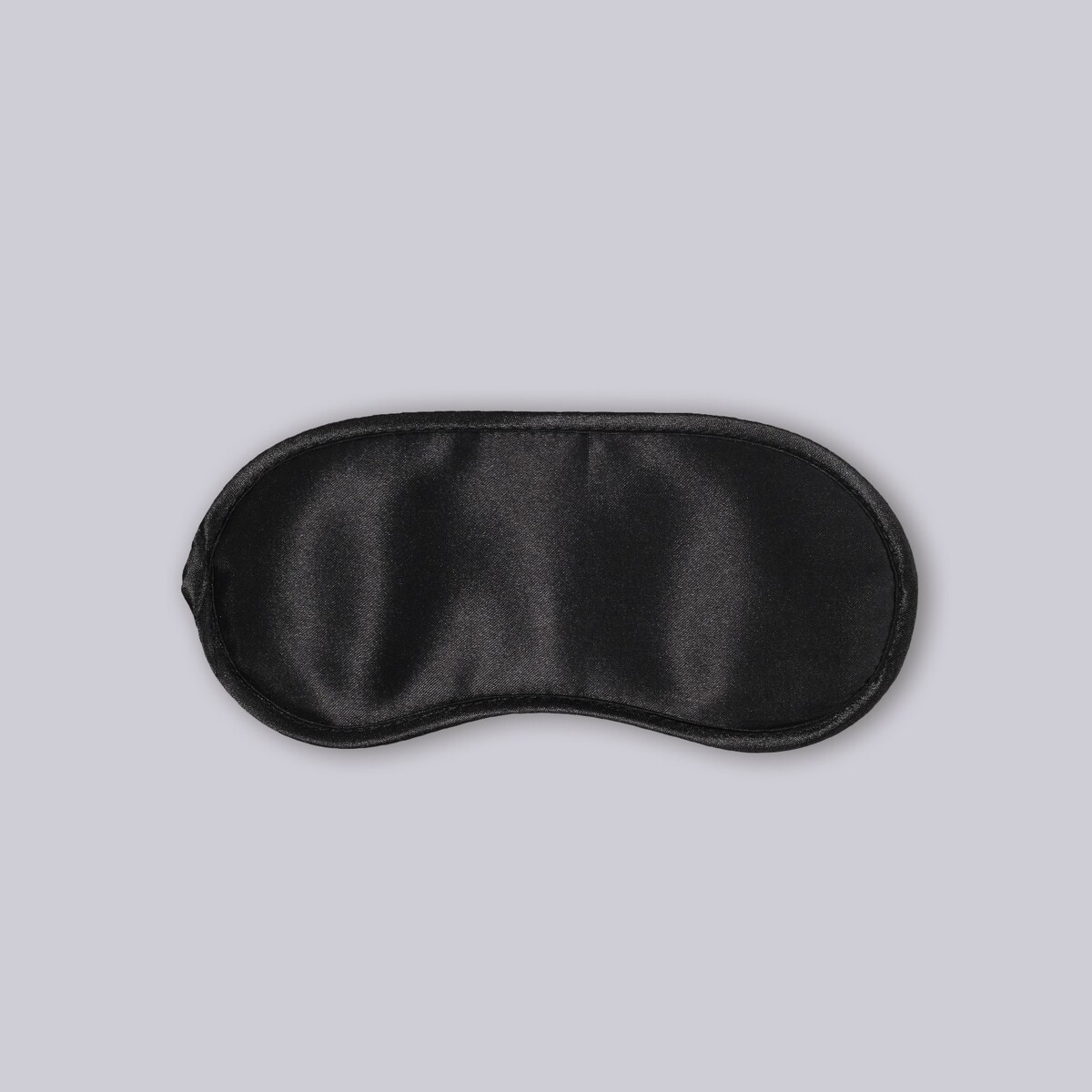 фото Маска для сна, сатиновая, двойная резинка, 19 × 8,5 см, цвет черный onlitop