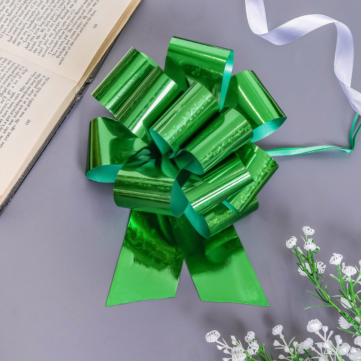 Подарочный бант - шар №5, для упаковки подарков, Зеленый
Подарочный бант - шар №5, для упаковки подарков, Зеленый