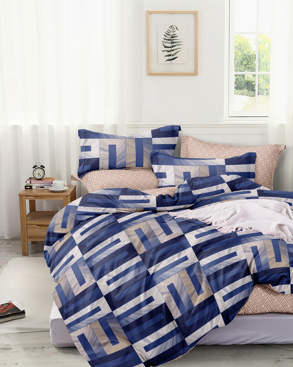 Постельное белье 2-х сп с евро прост., Синий 
Постельное белье 2-х сп с евро прост., Синий