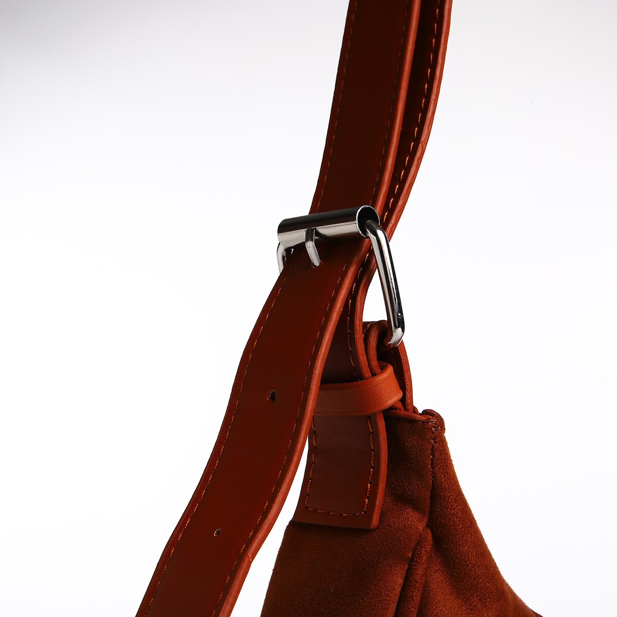 фото Сумка женская на молнии, цвет коричневый no brand