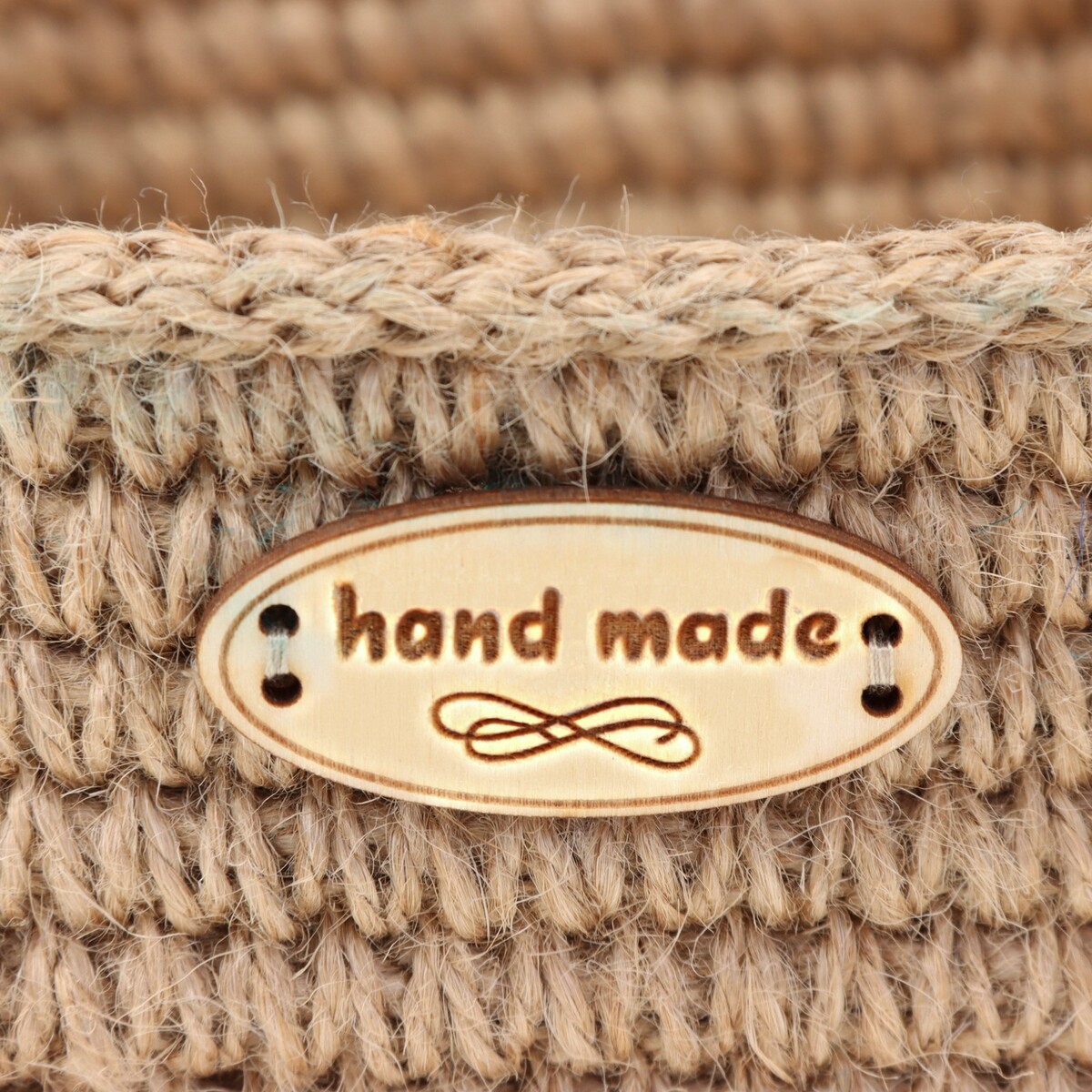 фото Корзина для хранения, квадрат, джут no brand