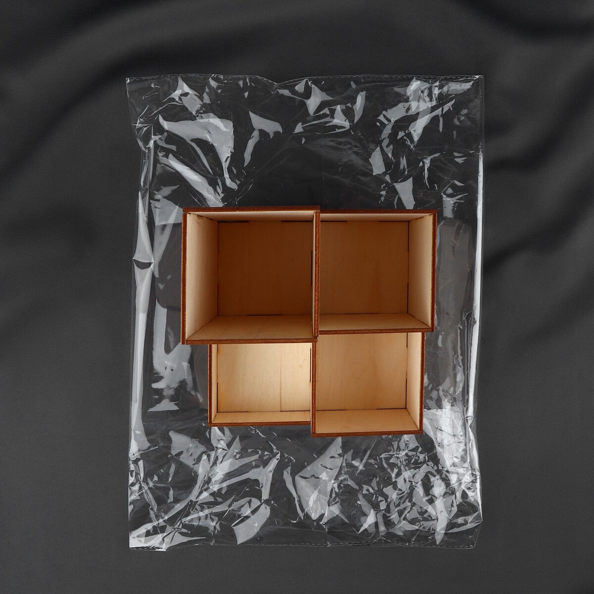 фото Органайзер для хранения швейных принадлежностей, 15 × 15 × 15 см, цвет бежевый no brand