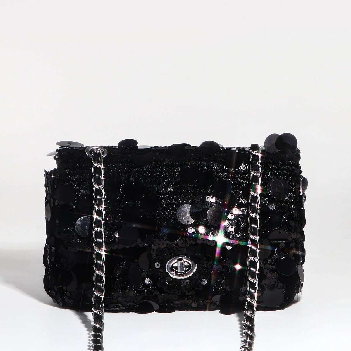 фото Сумка-клатч на застежке, цвет черный no brand