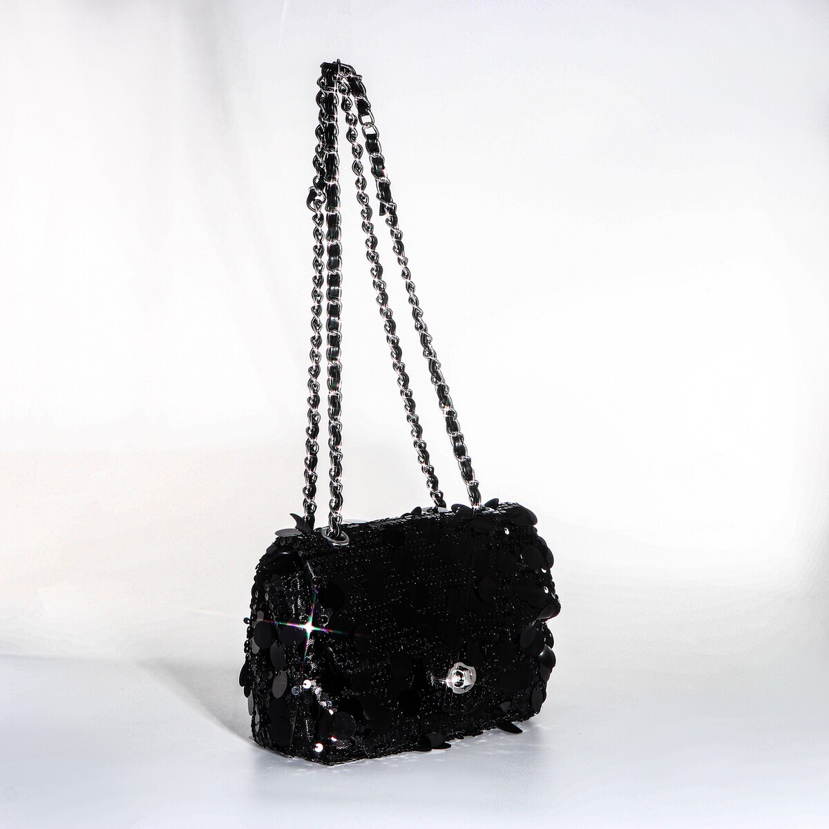 фото Сумка-клатч на застежке, цвет черный no brand