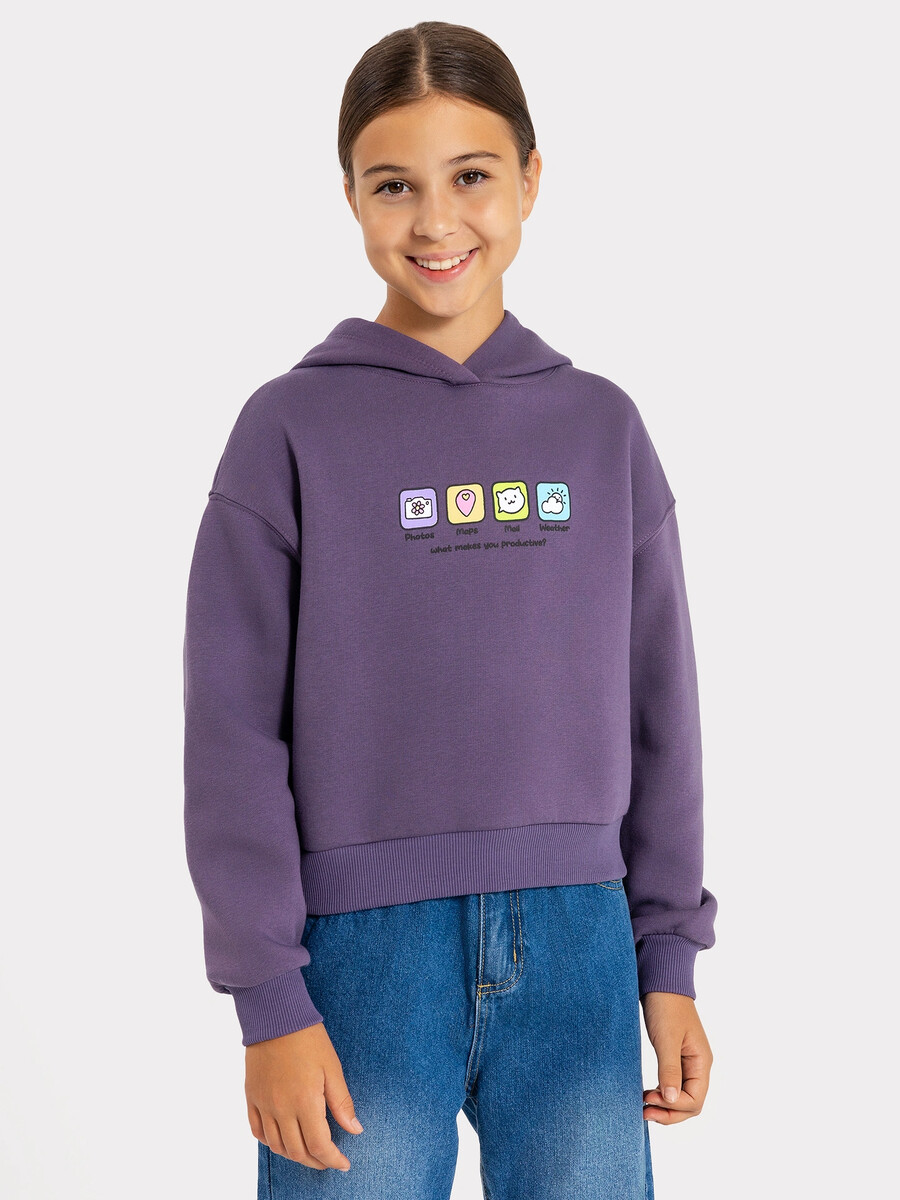 фото Худи для девочек в светло-фиолетовом оттенке mark formelle