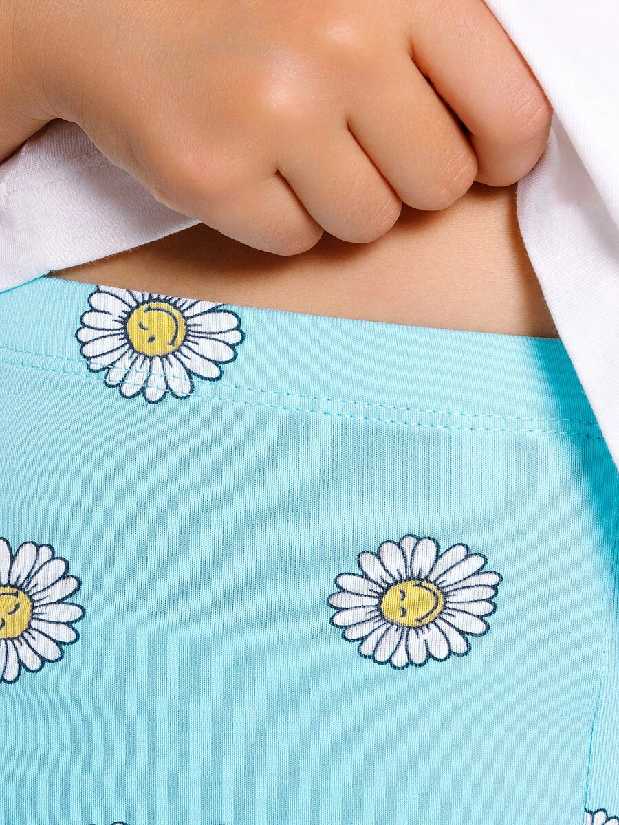 фото Велосипедки для девочек голубые с принтом mark formelle