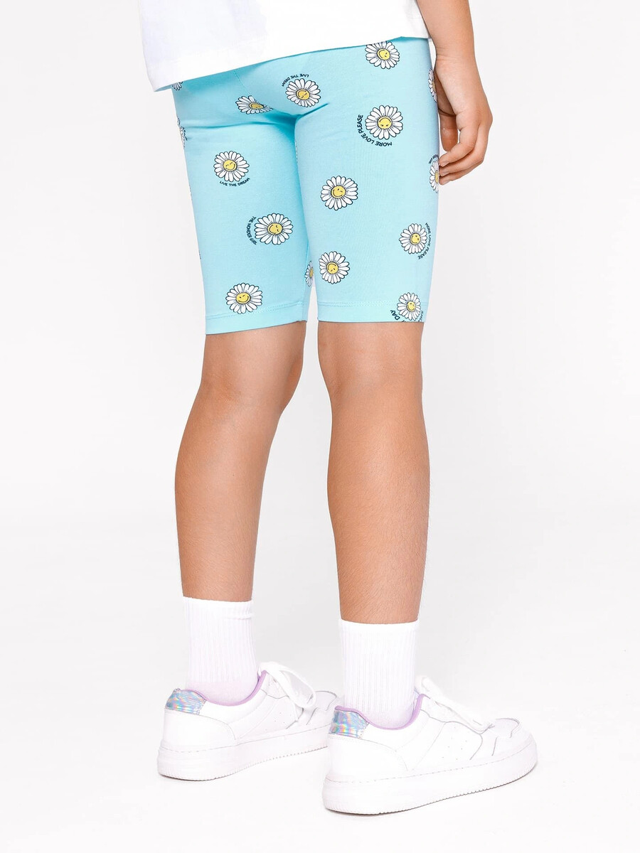 фото Велосипедки для девочек голубые с принтом mark formelle