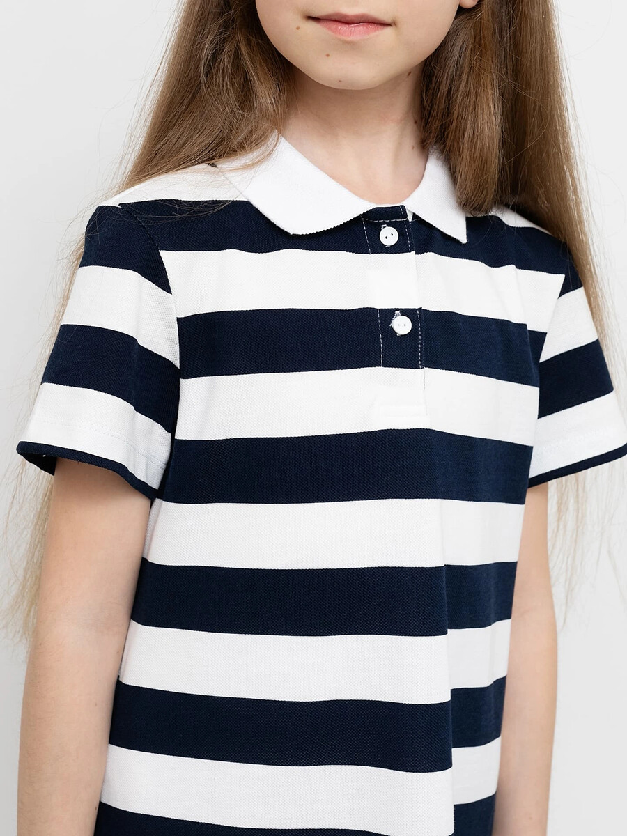фото Платье-футболка с воротничком для девочек mark formelle