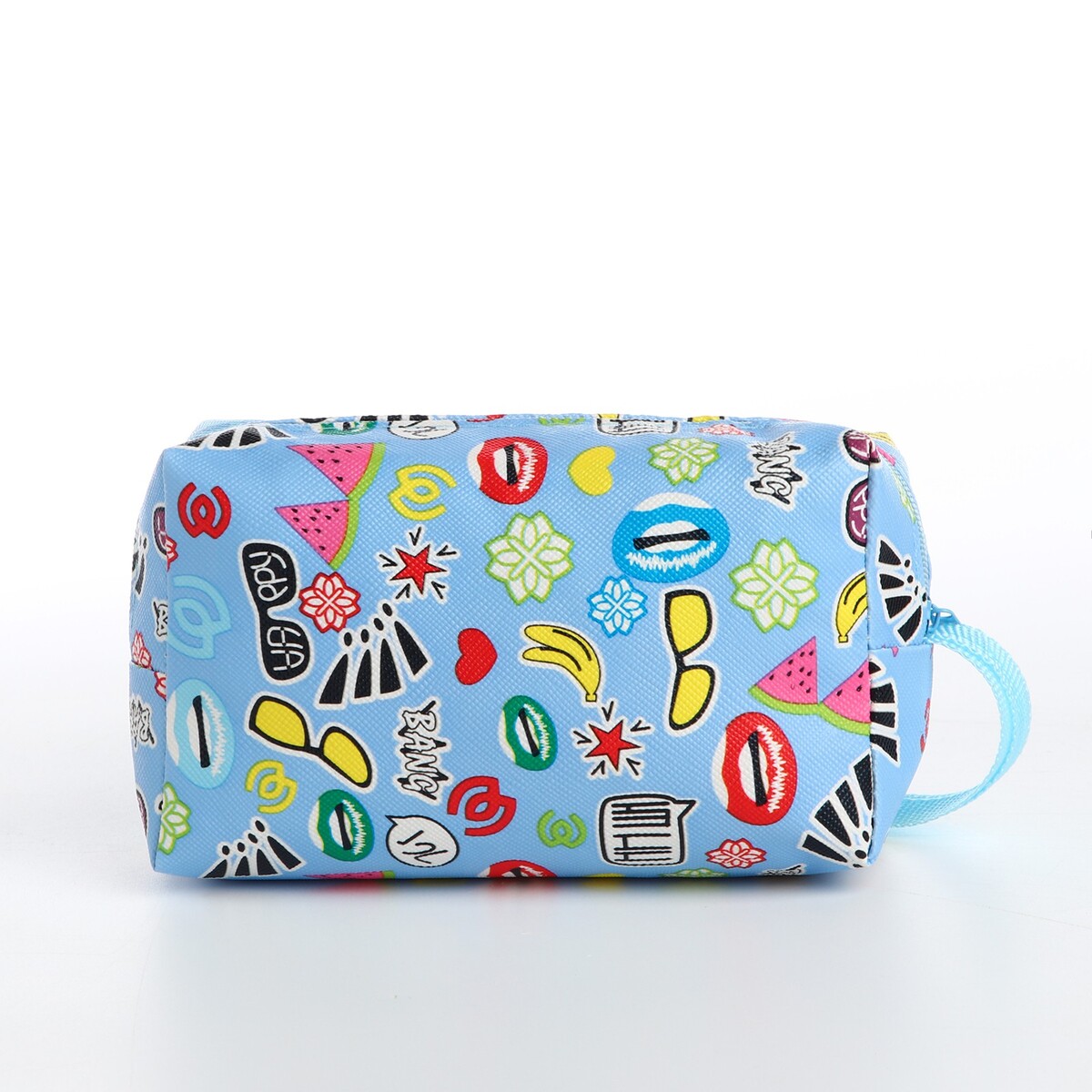 фото Косметичка на молнии, цвет голубой no brand