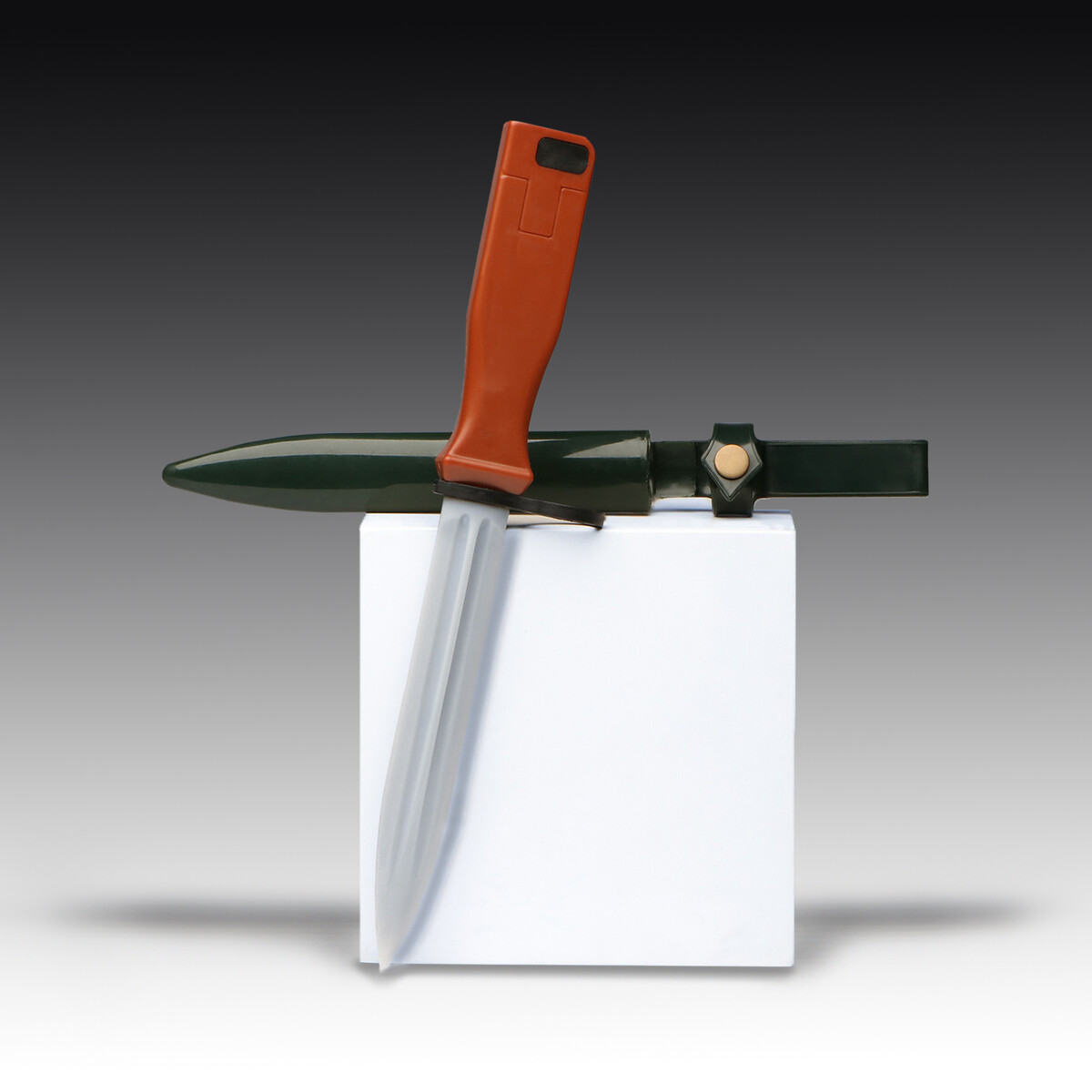 фото Штык-нож тренировочный, с ножнами, резиновый, 29.5 см no brand