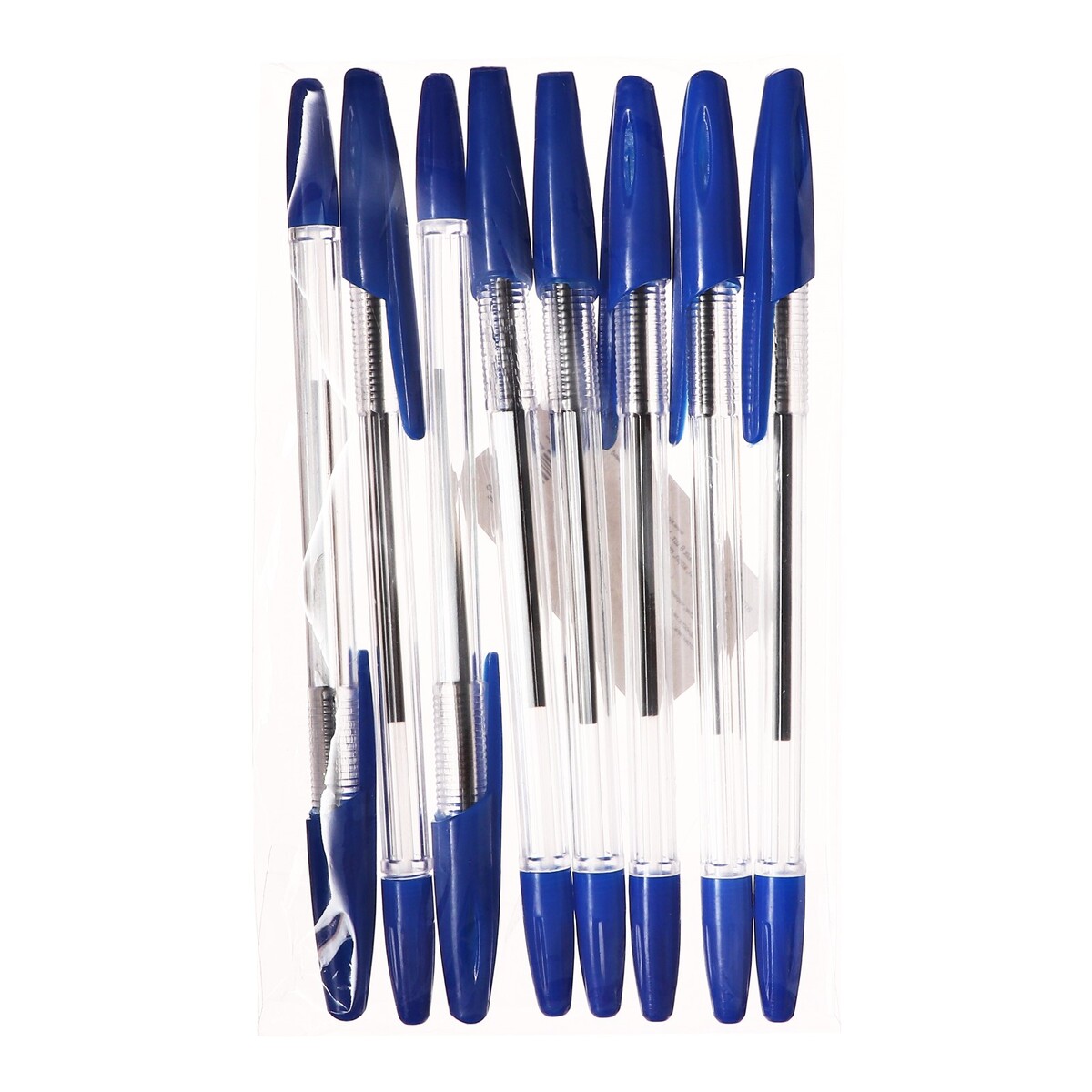 фото Набор ручек шариковых 8 шт. lancer office style 820 узел 1.0 синий, корп.прозрачн.