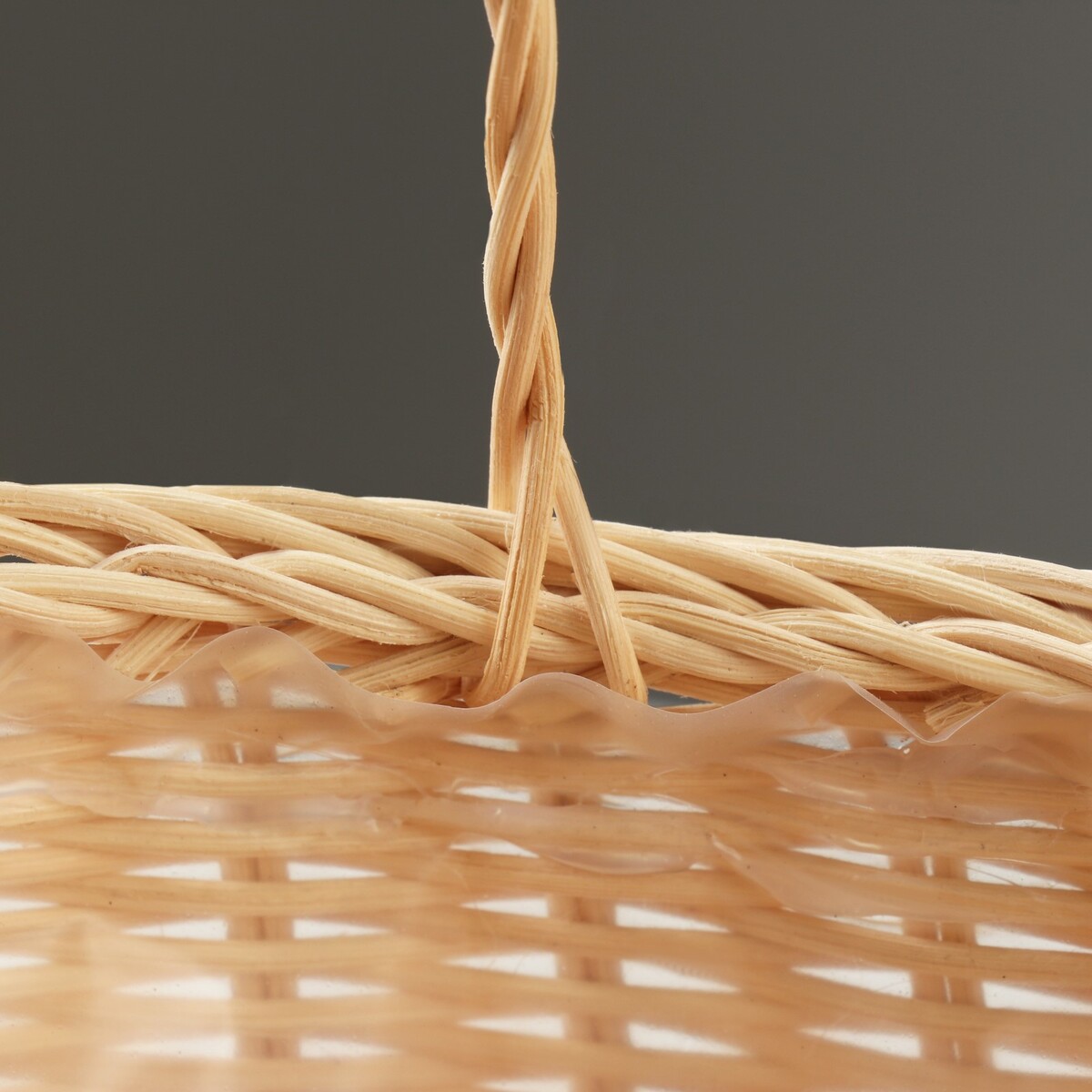 фото Корзина плетеная, 22 x 15 x 12/29 см, ротанг no brand