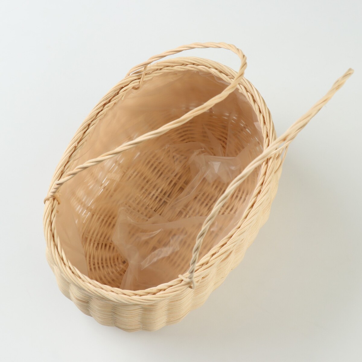 фото Корзина плетеная, 22 x 15 x 12/29 см, ротанг no brand