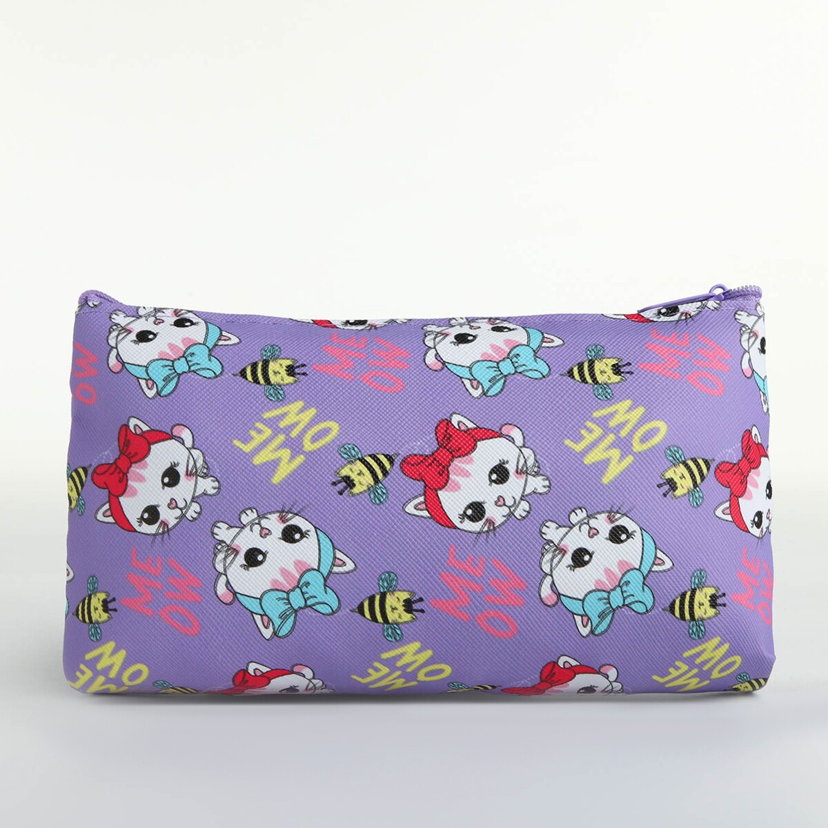 фото Косметичка на молнии, цвет сиреневый no brand