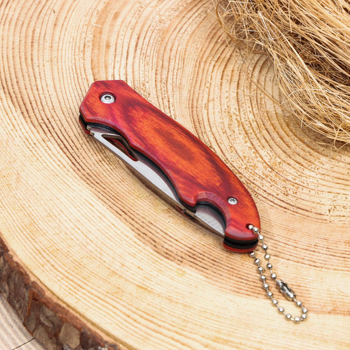 фото Нож складной с открывалкой, 15,5см, клинок 65мм/2мм no brand