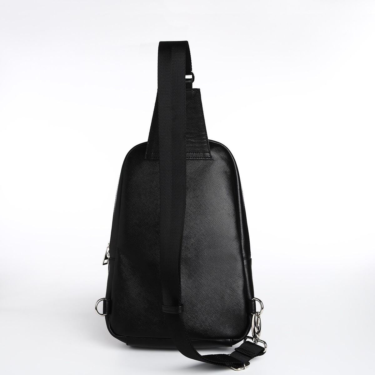 фото Сумка - слинг textura натуральная кожа, цвет черный