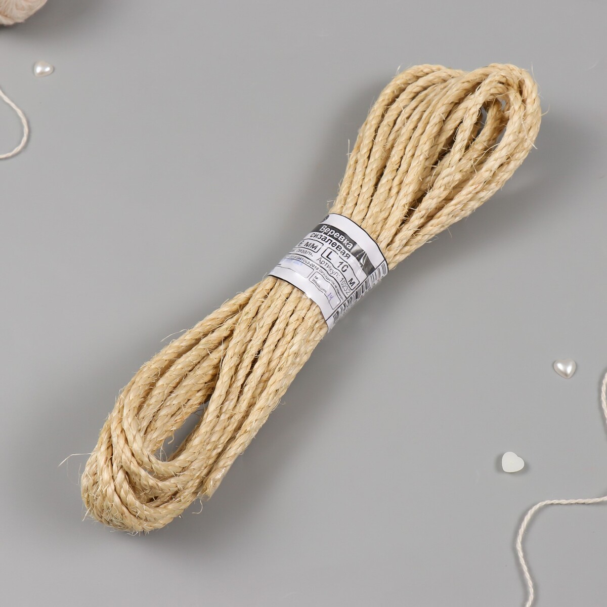 фото Веревка сизалевая 6 мм 10м no brand