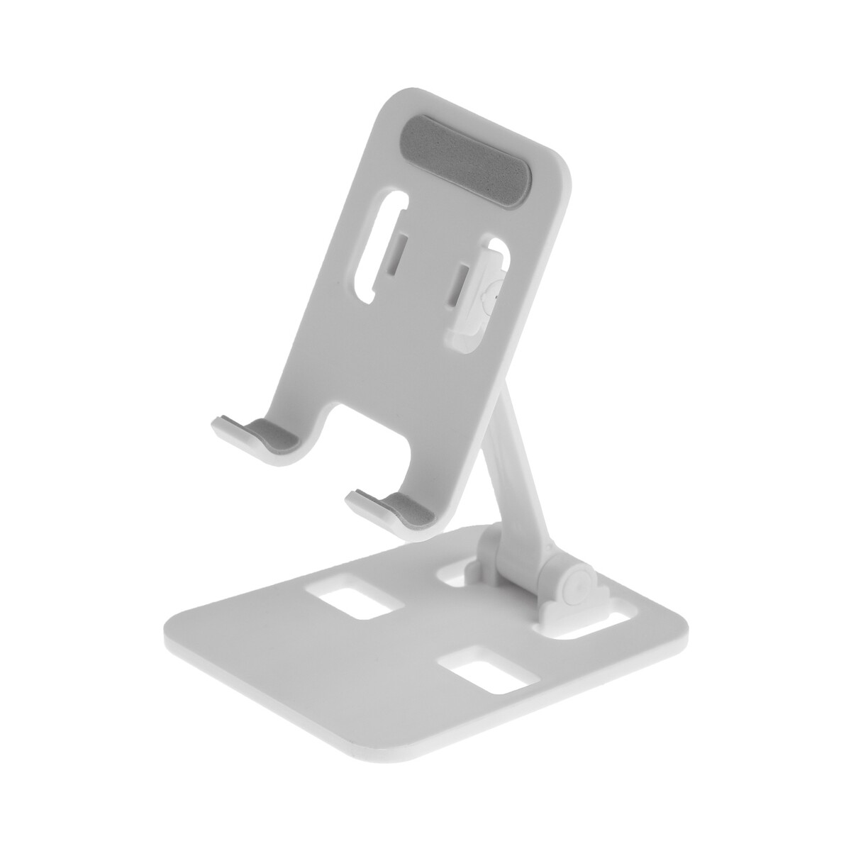 фото Подставка для телефона luazon, складная, регулируемая, резиновые вставки, белая luazon home
