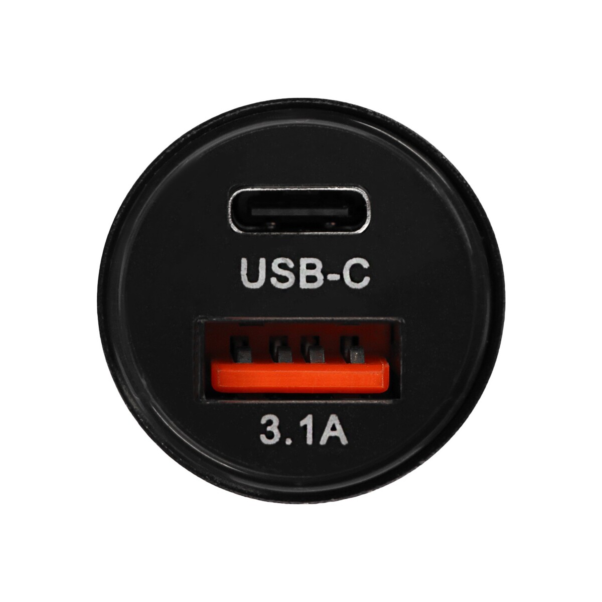 фото Зарядное устройство cartage, 12-24 в, usb, type-c 3.1 а, черный