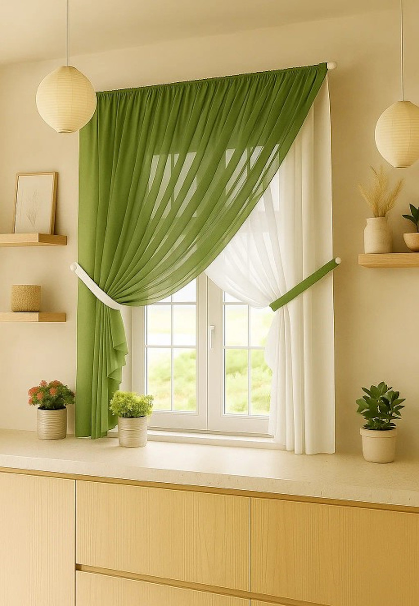 Штора для кухни Лола олива, Белый;зеленый;олива
Штора для кухни Лола олива, Белый;зеленый;олива