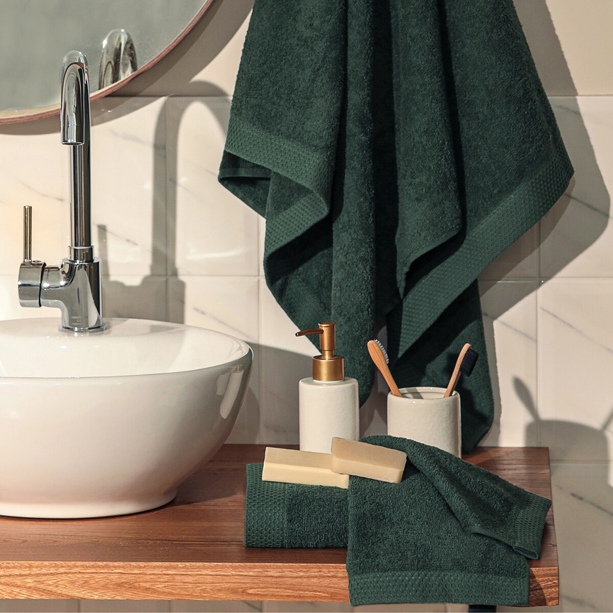 Полотенце махровое, Зеленый 
Полотенце махровое, Зеленый
