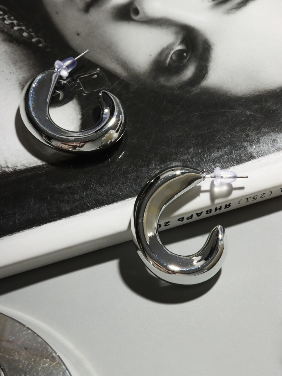 Серьги пластик, Серебристый
Серьги пластик, Серебристый