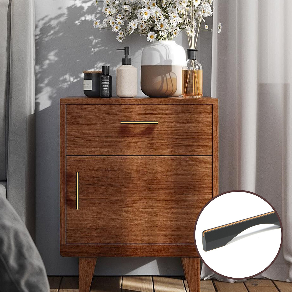 Ручка-скоба cappio rsc032, м/о 96 мм, цвет черный/золото, 4 шт., Золото;черный