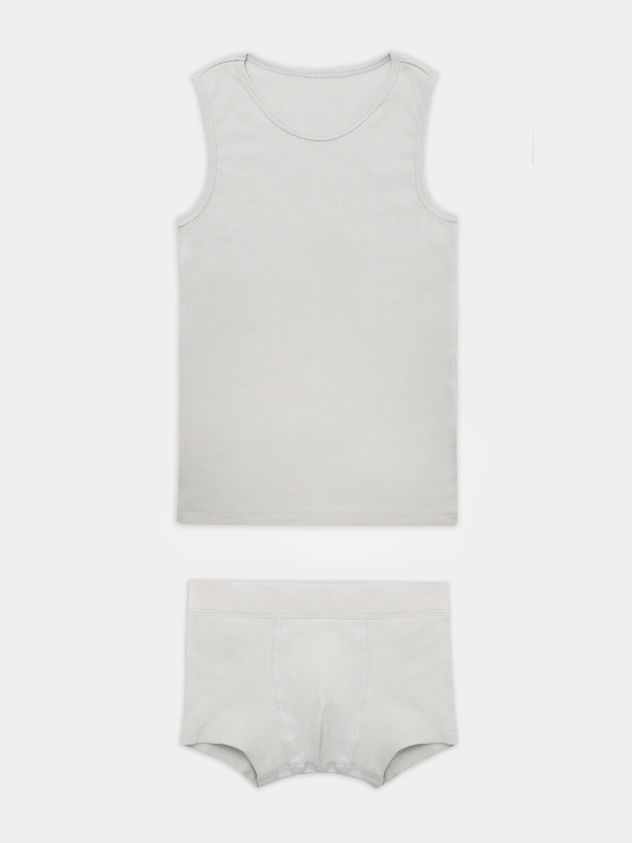 Комплект бельевой для мальчиков серый: майка и трусы, Серый;мрамор
Комплект бельевой для мальчиков серый: майка и трусы, Серый;мрамор