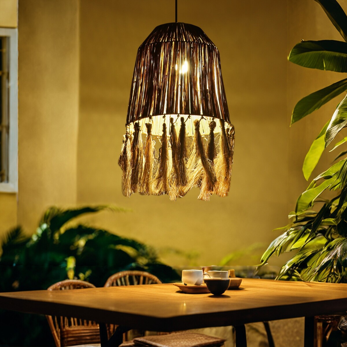 Светильник потолочный из пальмы
Светильник потолочный из пальмы