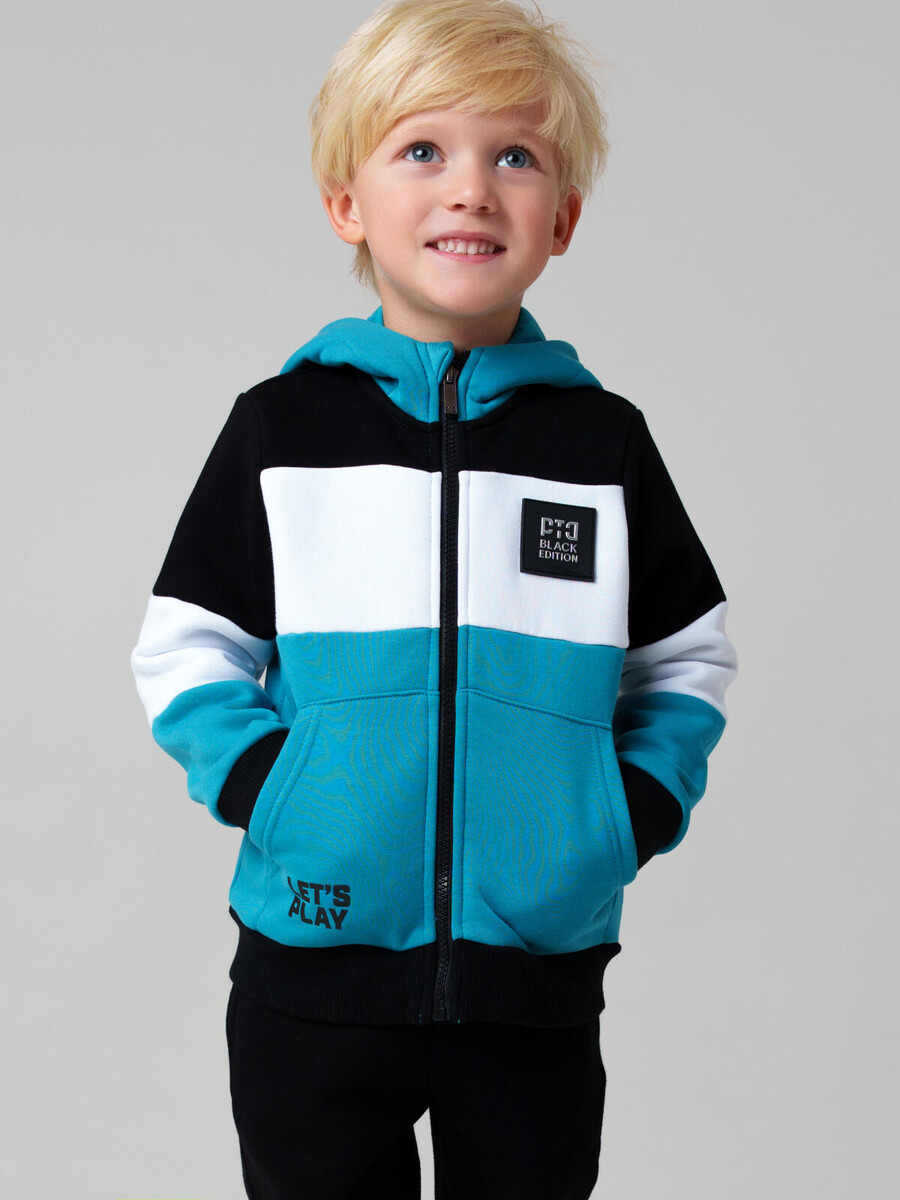 Толстовка трикотажная, Бирюзовый;черный;белый
Толстовка трикотажная, Бирюзовый;черный;белый