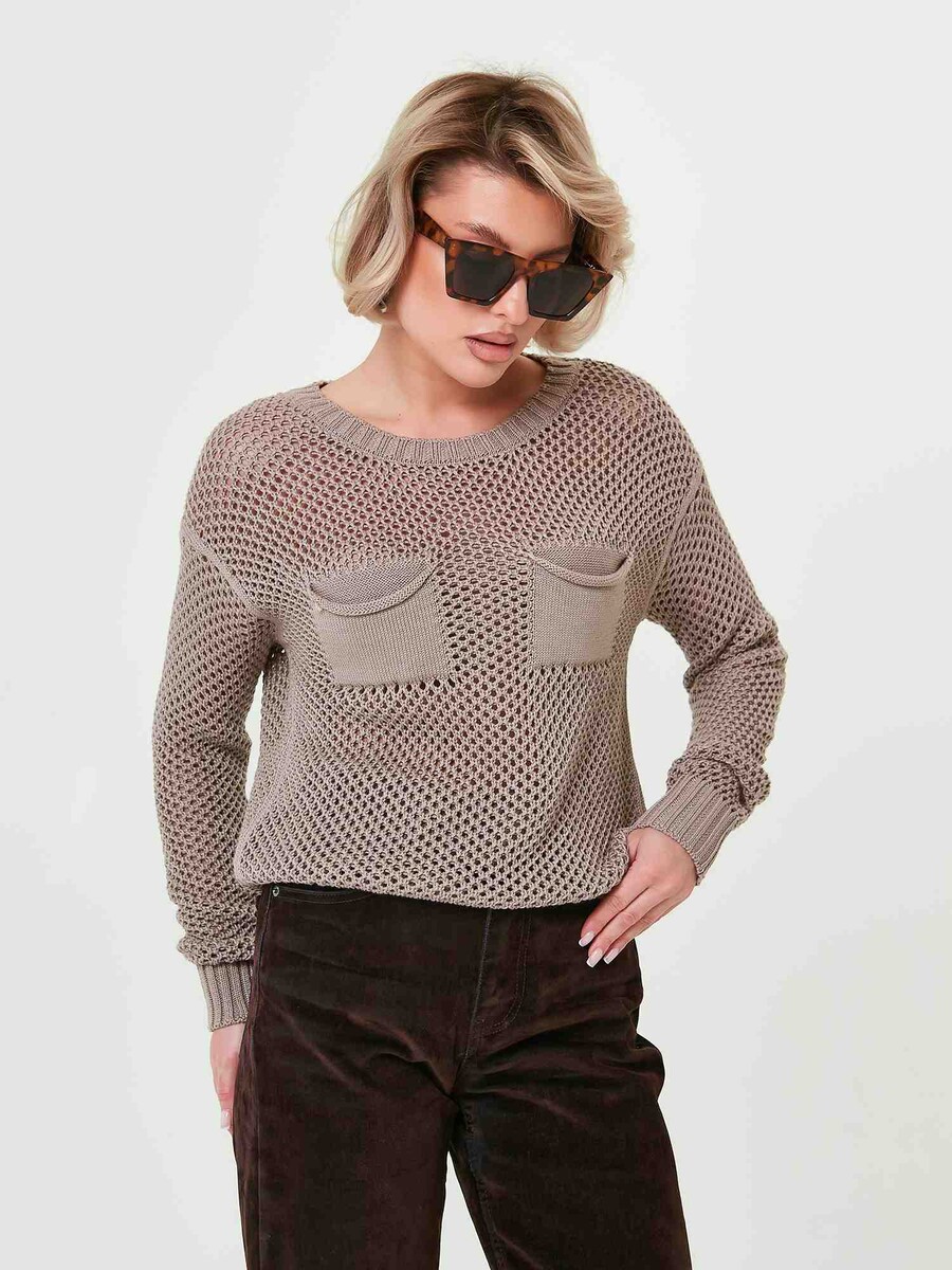 Джемпер, Бежевый;темно-бежевый
Джемпер, Бежевый;темно-бежевый