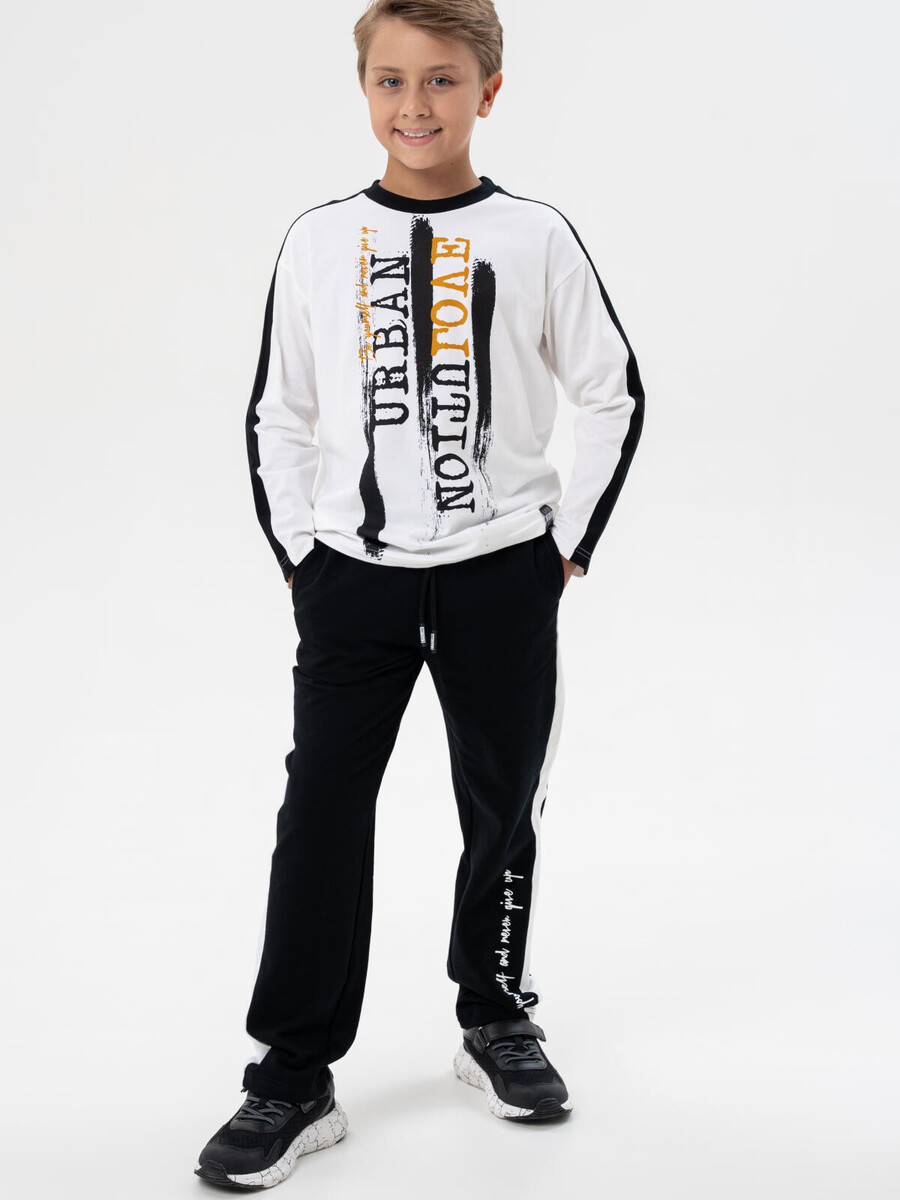 Комплект трикотажный фуфайка футболка брюки, Белый;черный
Комплект трикотажный фуфайка футболка брюки, Белый;черный