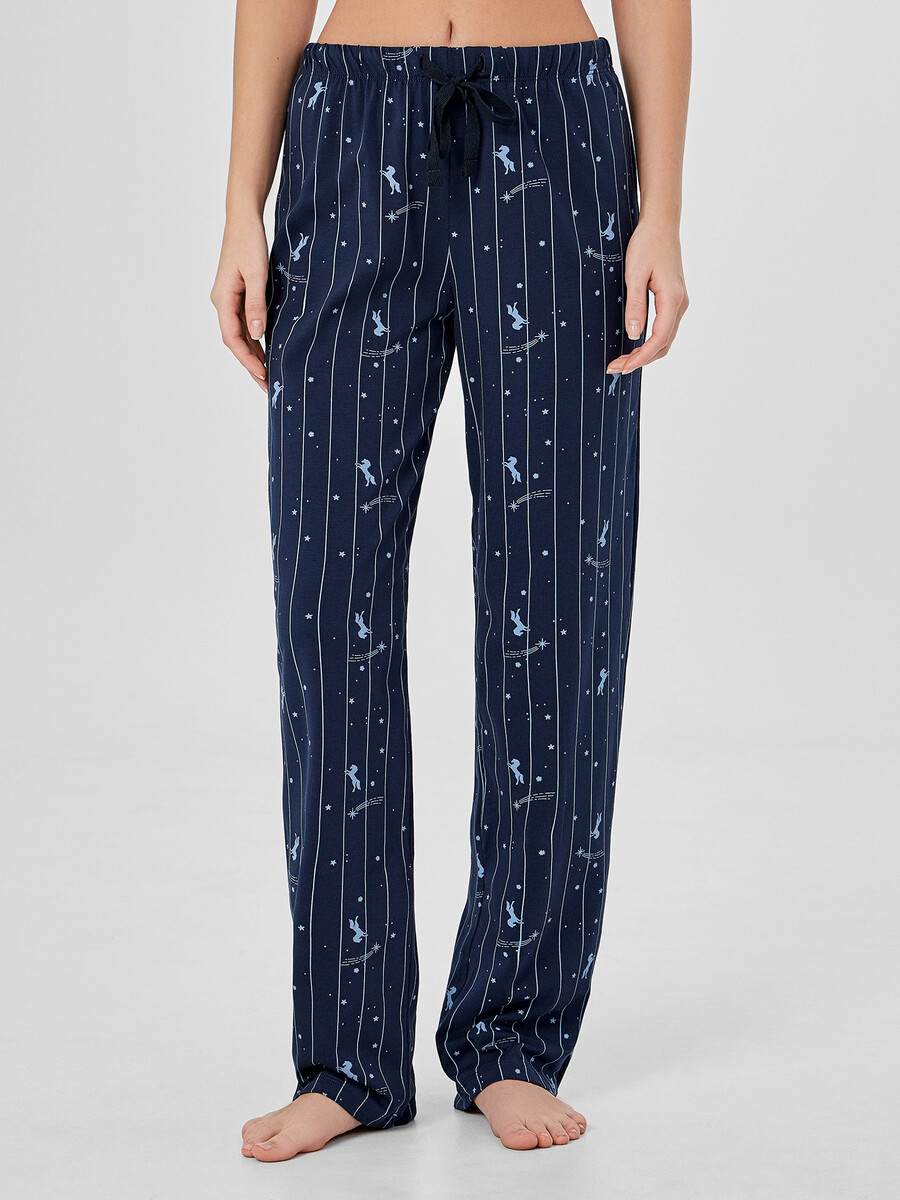 Брюки домашние женские синие, Синий;лошади на синей полоске
Брюки домашние женские синие, Синий;лошади на синей полоске