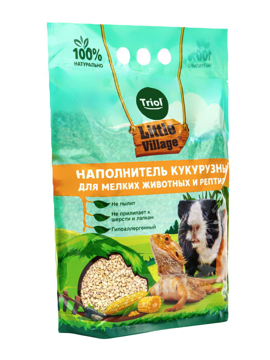 Наполнитель кукурузный для мелких животных и рептилий, 5л, серия little village
Наполнитель кукурузный для мелких животных и рептилий, 5л, серия little village