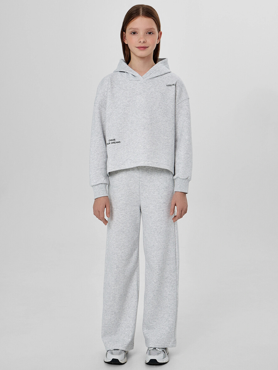 Комплект для девочек (анорак, брюки), Серый меланж 4306-а +печать
Комплект для девочек (анорак, брюки), Серый меланж 4306-а +печать