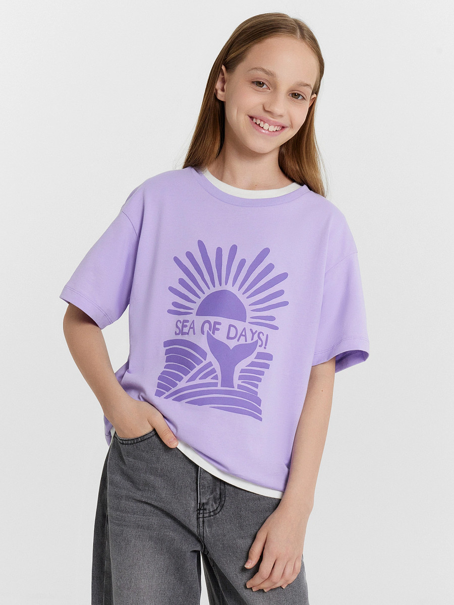 Футболка для девочек, Фиолетовый;лаванда +печать1
Футболка для девочек, Фиолетовый;лаванда +печать1