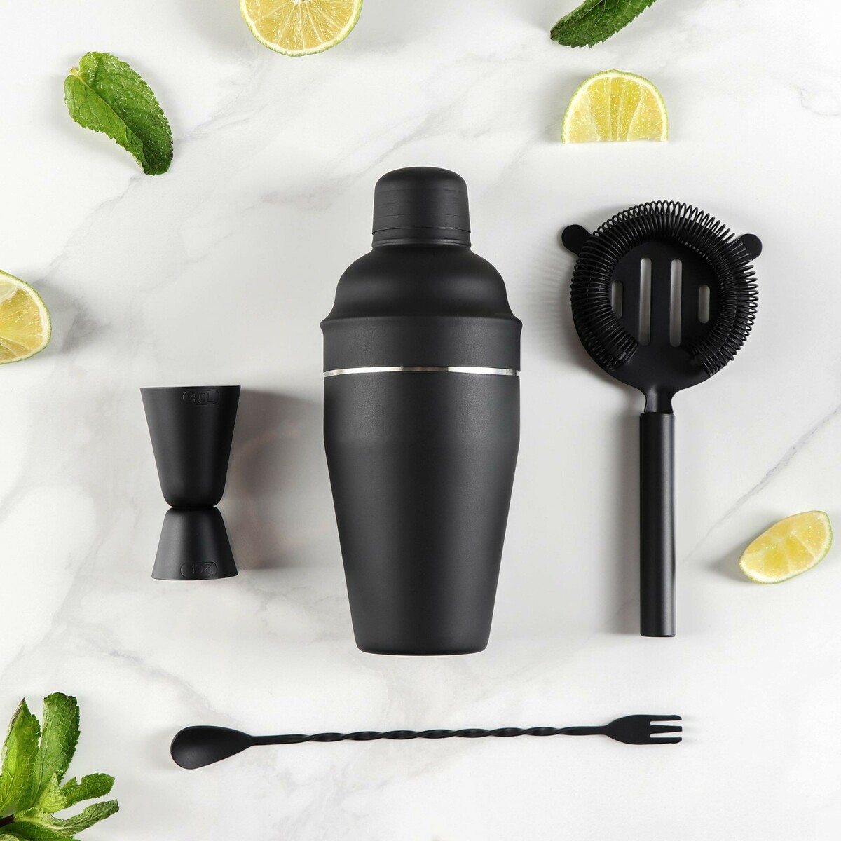 Набор бармена black, 4 предмета, нержавеющая сталь, Черный
Набор бармена black, 4 предмета, нержавеющая сталь, Черный