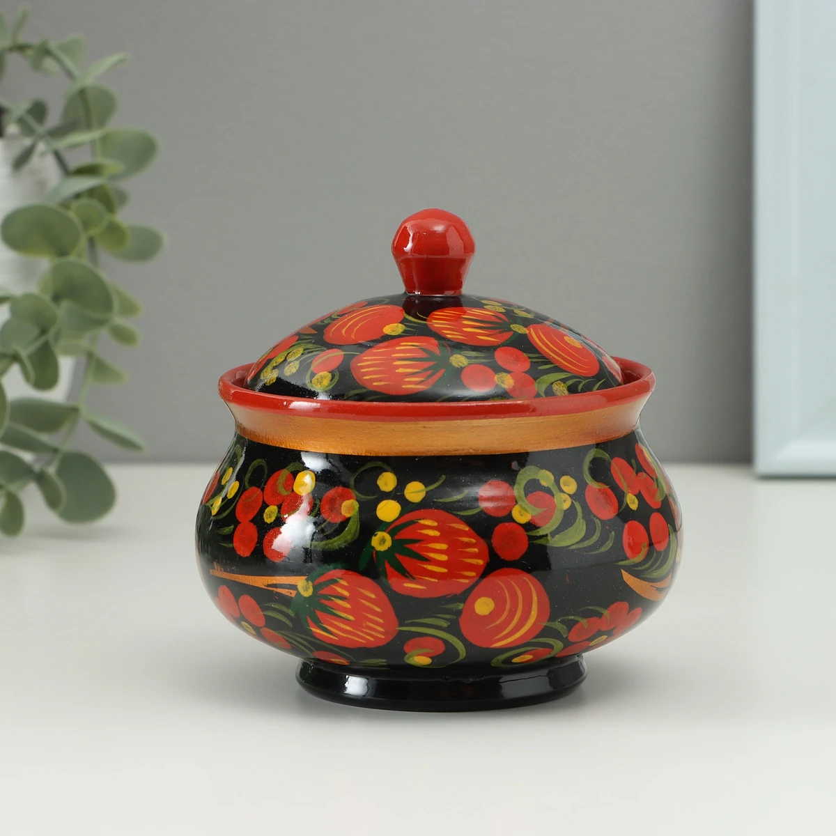 Сахарница дерево хохлома, Разноцветный
Сахарница дерево хохлома, Разноцветный