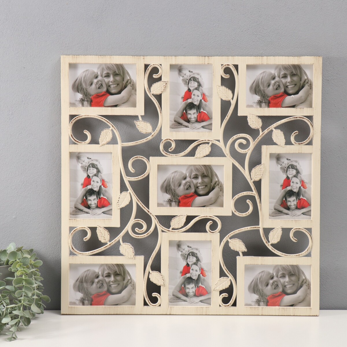 Фоторамка - коллаж на 9 фото 10×15 см, Бежевый
Фоторамка - коллаж на 9 фото 10×15 см, Бежевый