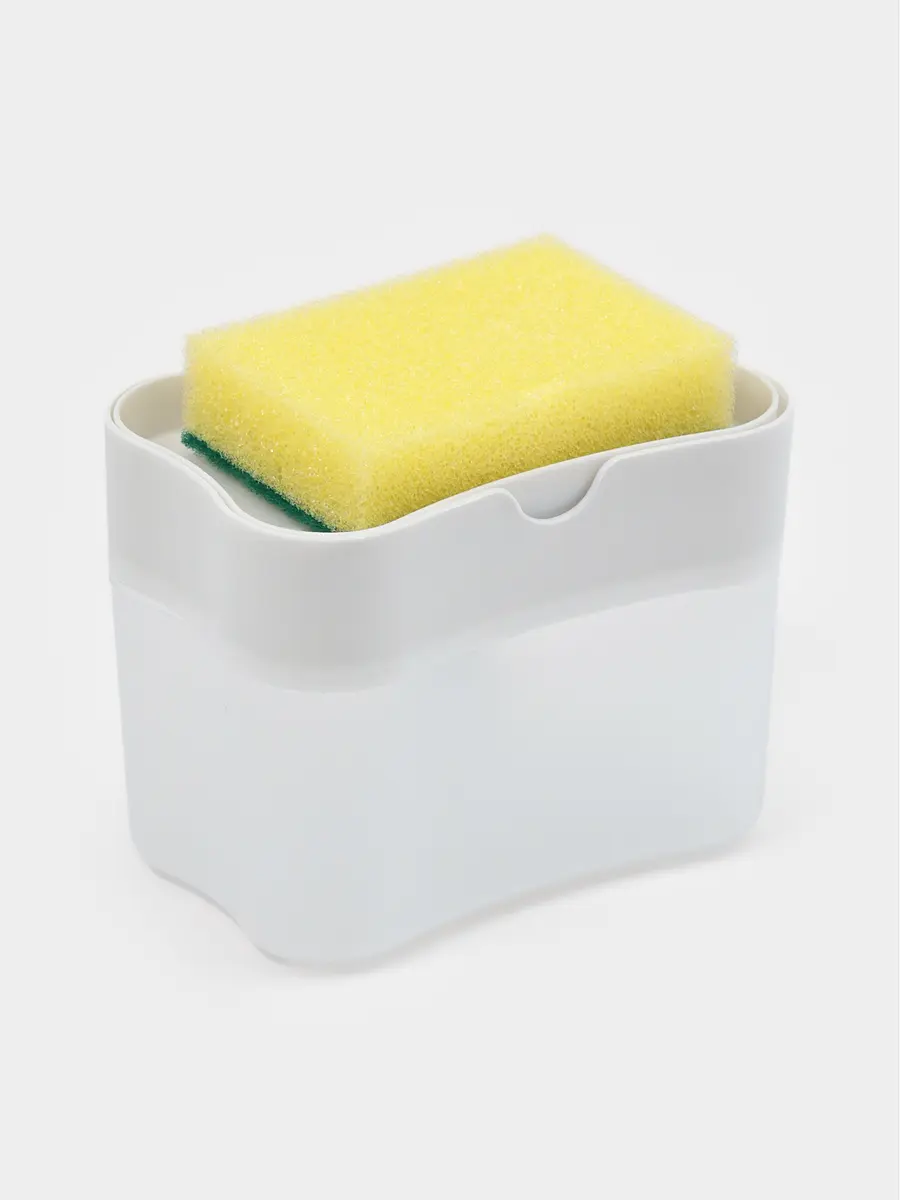 Дозатор для моющего средства с подставкой для губки доляна, губка в комплекте, 385 мл, белый
Дозатор для моющего средства с подставкой для губки доляна, губка в комплекте, 385 мл, белый