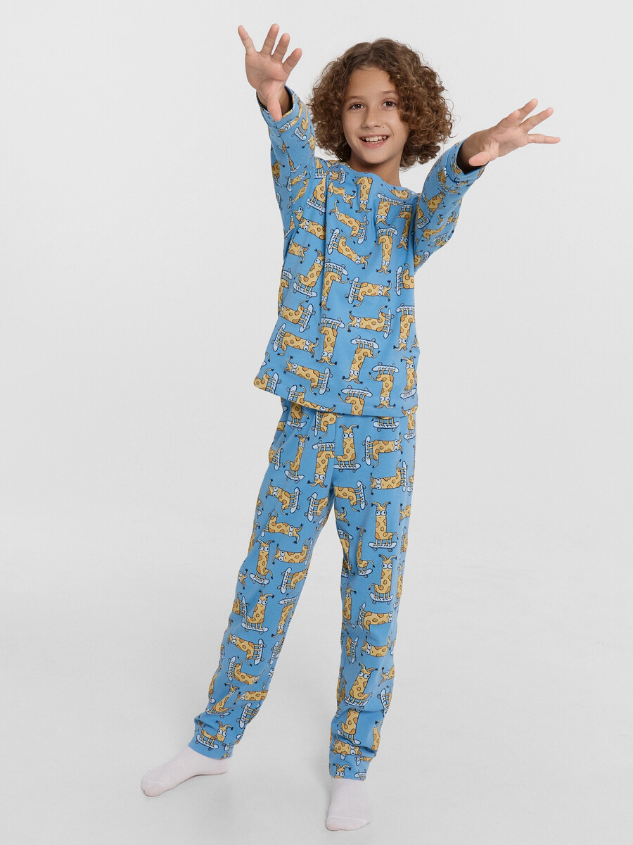 Комплект для мальчиков (джемпер, брюки), Голубой;жирафы на голубом
Комплект для мальчиков (джемпер, брюки), Голубой;жирафы на голубом