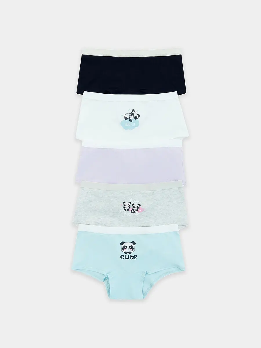 Трусы для девочек шорты мультипак (5 шт.), Голубой;черный;кристалл +печать
Трусы для девочек шорты мультипак (5 шт.), Голубой;черный;кристалл +печать