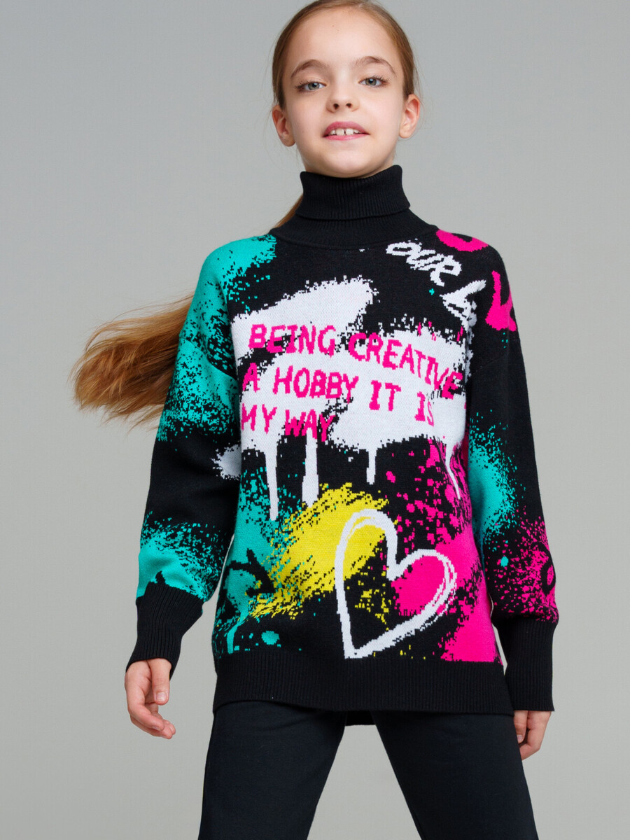 Свитер трикотажный, Разноцветный
Свитер трикотажный, Разноцветный