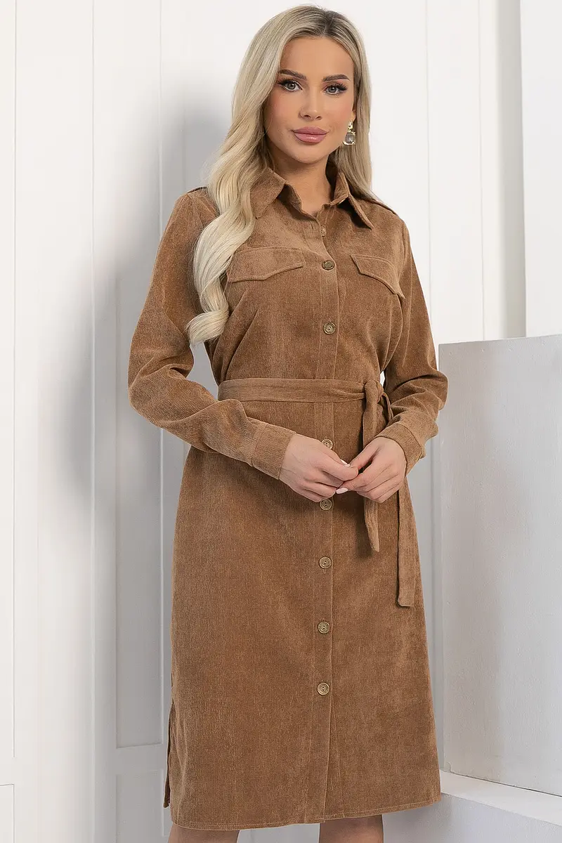 Платье рубашка, Коричневый
Платье рубашка, Коричневый
