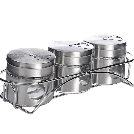 Набор баночек для специй, Серебристый
Набор баночек для специй, Серебристый