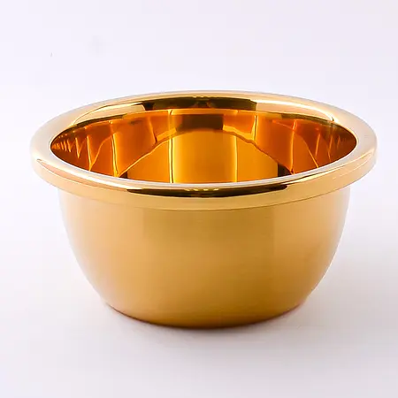 Миска металлическая кухонная 1,8, Золотистый
Миска металлическая кухонная 1,8, Золотистый