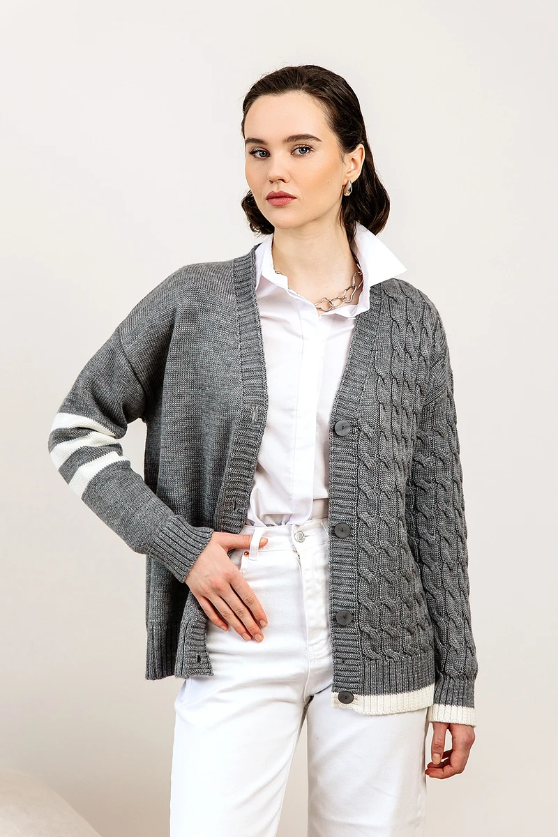Кардиган, Серый;белый
Кардиган, Серый;белый