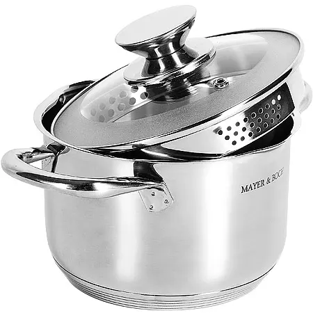 Кастрюля с крышкой 1,6, Серебристый
Кастрюля с крышкой 1,6, Серебристый