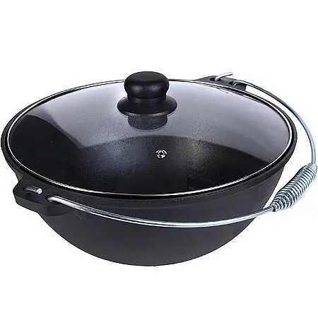 Казан чугунный с крышкой, Черный
Казан чугунный с крышкой, Черный